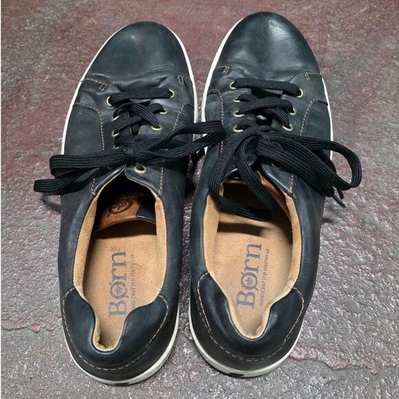 Born Allegheny II Men size 10.5 M black leather sneaker low top casual lace up main image 7